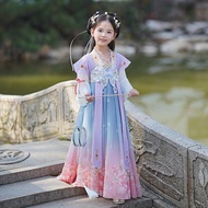 Women's Ancient Style Dish Loves Flower Hanfu a Hanfu Children's whole set of national style Hanfu dresses