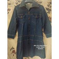 DSJ- 751 Denim midi dress - Denim preloved denim dress - Women's jeans dress