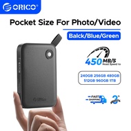 ORICO 256G 512GB 1TB Portable SSD USB-C External Solid State Drive 450MB/s For iPhone 17 (B5PLUS-VB)