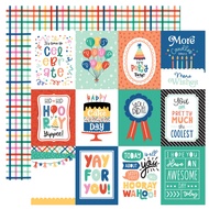 Hip Hooray: 3x4 Journaling Cards 12x12 Patterned Paper. Paper