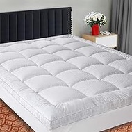 SOPAT Extra Thick Mattress Topper Full 400TC Cotton Pillow Top Breathable Mattress Pad Protector wit