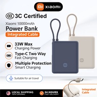 [CCC Certified] Xiaomi 33W Powerbank 10000 / 20000mAh (Integrated Cable) | USB-C Two-Way Fast Chargi