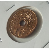 Uang Kuno Koin nederlandsch indie 1 cent tahun 1945