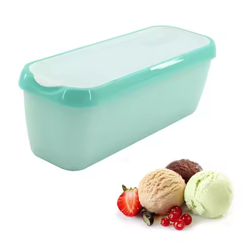 Ice Cream Containers, Reusable Homemade Ice Cream Tubs with Stackable Freezer Storage Container for 