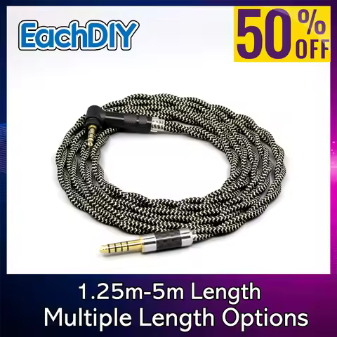 2 Core 2.8mm Litz OFC Earphone Shield Braided Sleeve Cable For Fostex T50RP Mk3 T40RP Mk2 T20RP Mk2 