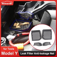 Front Engine Hood Flow-Guided Slot for Tesla Model Y 2023 Car Water Guiding Gutter Anti-Clogging Net