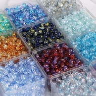 Xinchuangdi 20pcs/Pack 8mm Popular Jade Crushed Ice Transparent Beads Dream Two-Color Gradient Crack