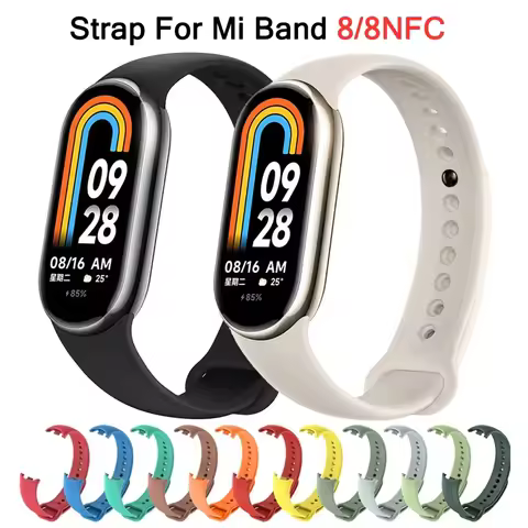 Strap for Xiaomi Mi Band 8/8 NFC Bracelet Silicone Wrist Miband 8 NFC Replacement pulsera correa Spo
