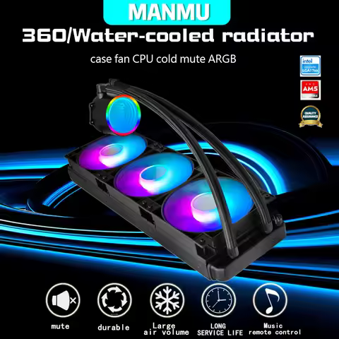 MANMU 360mm Cpu Cooler Water Cooling Am4 Cpu Water Cooler PC Cooling Computer Cooler