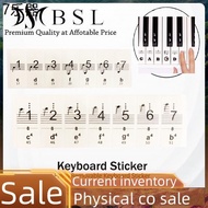 Music accessories ♘BSL Piano Removable Keyboard and Digital Piano Sticker For 61 76 and 88 Keys♖