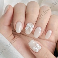 JovyArt | ️ White Bow - Handmade Press on Nails | False Nails | Fake nails | Custom press on nails |