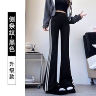 全城熱賣 - 微喇鯊魚褲女外穿2025春秋季薄款高腰修身大碼提臀健身瑜伽喇叭褲(平行進口)