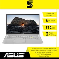Asus Laptops Vivobook S S533E-ABN359TS/Intel Core i7-1165G7 4.70GHz/8GB D4 OB/512GB SSD/15.6"FHD/Int