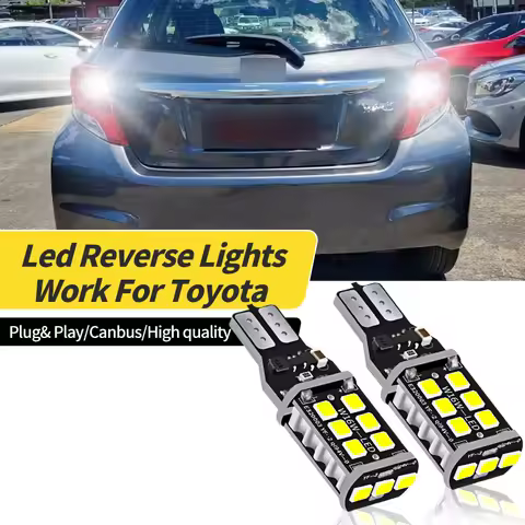 4/10PCS Canbus T16 T15 921 W16W White Lamps LED Car Backup Reverse Lights For Toyota Land Cruiser 20