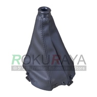 Universal Black PVC Leather Car Gear Lever Manual Shift Knob Shifter Stick Shift Boot Cover - Base D