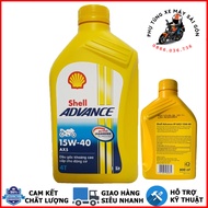 Nhớt Shell Advance AX5 15W40 dành cho xe số shell vàng 15w40 [Mua 5 tặng 1 phểu]