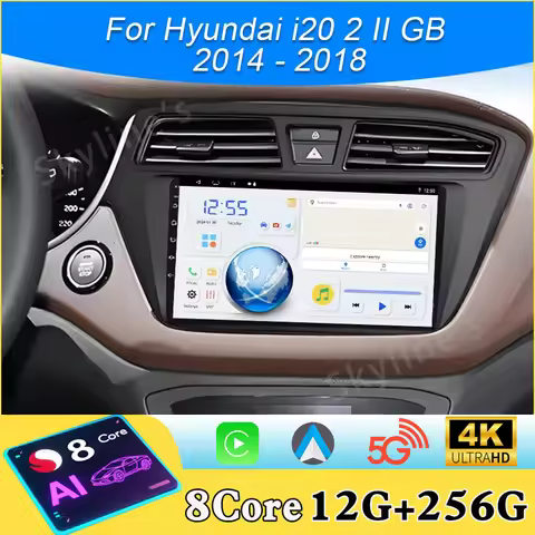 Android 16 For Hyundai i20 2 II GB 2014 - 2018 Monitor Screen TV Multimedia Autoradio Navigation Ste