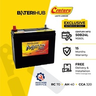 [Installation Provided] Bateri Kereta 50B24L Century MF12 Heavy Duty | Car Battery NS60L BateriHub