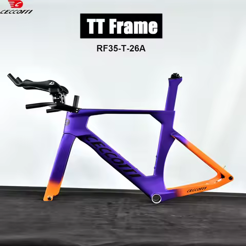 CECCOTTI New T47 Carbon Fiber Time Trial Frame Set Disc carbon TT bike frame Integrated Cables TT Bi