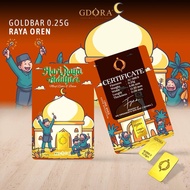 Niza Dora Gold GDora Gold Bar Raya Oren 0.25g