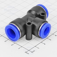 [3 Pieces]- PEG12-10 T-Tube Pneumatic Connector 10mm to 12 - 12mm