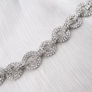 Payet Rangkai Kristal Swarovski Cantik Import Besar Jahit Tempel Aplikasi Bridal | Fancy Rhinestone