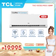 TCL 1.0HP CoolPro UV Connect+ Inverter Split-type Air Conditioner - TAC-10CSD/MEI2 Aircon (White)