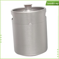 [LovoskibcMY] Stainless Steel Mini  Keg Growler Keg Bottle Home Making Wine for Camping, Hiking  Act