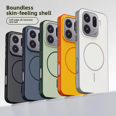 For OPPO Find X9 Pro Case Hard Silicone Skin Magnetic Wireless Charging Protective Back Cover For Fi