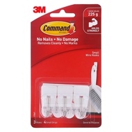 3M Command Small Wire Hooks 17067 WIRE ORGANIZE holds 225g 3 hook per pack