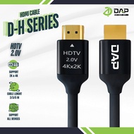 HDMI HD Cable HDMI 2.0 5V/0.5A Support 4K HD Length 2/3/5 M DAP DH SERIES - 1 Year Guarantee