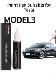 Paint Pen Suitable for Tesla Paint Fixer Black White MODEL3 Modification Accessories Wheel Hub Cover Car Paint Scratch Scratch