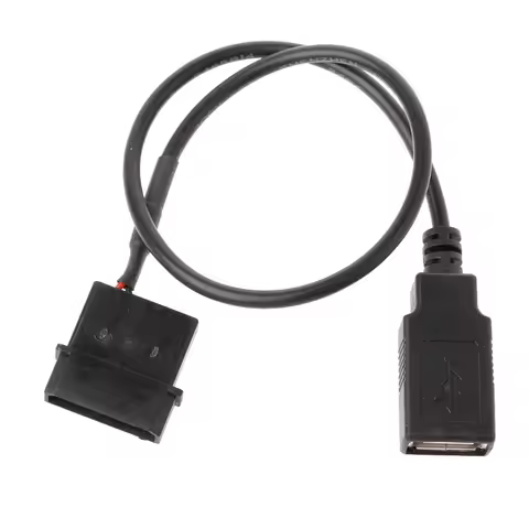 D7YC 2-Pin Peripheral to Female 5V USB Power Adapter Cable