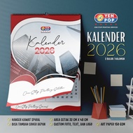 Print Calendar 2027 size. A3+ (2 Months) - Custom Photo, Name,