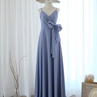 長禮服，藍，灰色，伴娘禮服，新娘禮服，舞會禮服