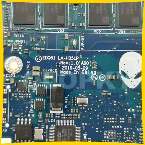 LA-H351P with I5-9300H I7-9750H CPU for Dell Alienware M15 R2 M17 R2 Laptop motherboard GPU RTX 2060