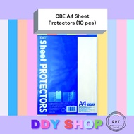 CBE A4 Sheet Protectors Plastic Punch Pocket Refill Clear Holder