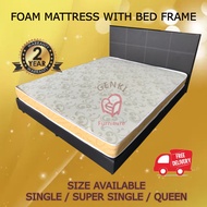Bed Set Foam Mattres with Bed Frame All sizes available Single Super Single and Queen Size Bed Set