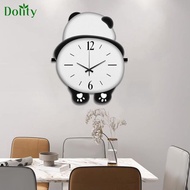 Dolity Wood Panda Wall Clock Wall Art Decor Battery Operated for Bedroom Versatile