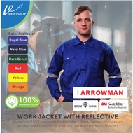 WORK JACKET | WELDING JACKET | SAFETY JACKET |  Arrowman 100% Preshrunk Cotton Safety Jacket with 3M