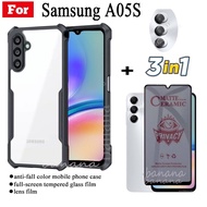 Samsung 3 In 1 A05S A05กันกระแทกเคสโทรศัพท์สำหรับ Samsung 05S A0 5ป้องกันการสอดแนมชนิดเคลือบเพื่อควา