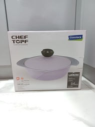韓國Chef Topf La Rose 玫瑰鍋 24cm 粉紫色雙耳鍋