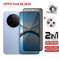 Privacy Screen Protector Film For Oppo Find X8 X9 Pro 5G 4G Anti Peep Full Cover Tempered Glass Came