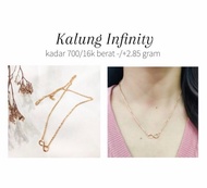 kalung emas asli kadar 700 love