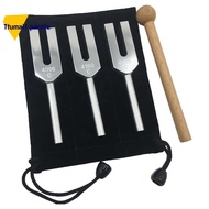 Angel Tuning Fork Set - 4096 Hz, 4160 Hz, 4225 Hz - Therapeutic Instrument Set with Wooden Strike an