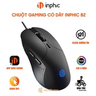 Chuột Inphic B2 Gaming có dây 8800 DPI USB - Chuột máy tính chơi game Inphic công thái học không tiế