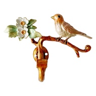 Vintage Bird Shaped Decorative Wall Hook Rack Hanger for Hanging Clothes Coats Towels Keys Hats Meta