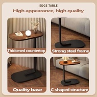 B-026White Black Coffee Table Wood Material 60cm High Sofa Side Table Oval Shape Steel Furniture Woo