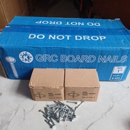 1 carton (20 boxes) 1 inch GRC nails, triplex white GRC board nails, 1 box