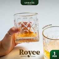[URBANE] ROYCE Whiskey Glass Premium Gold Plated Whiskey Glass Cup Cheap